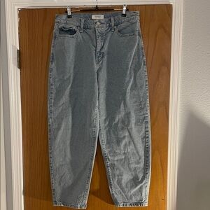 Banana Republic Barrel High-Rise Light Blue Denim